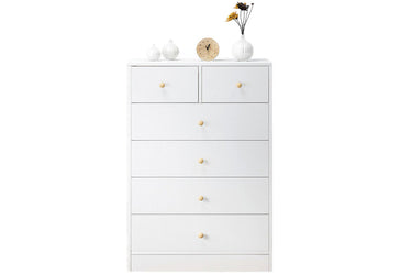 Tallboy Modern White Tall boy Chest of Drawers Dresser